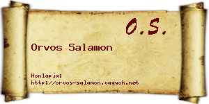 Orvos Salamon névjegykártya
